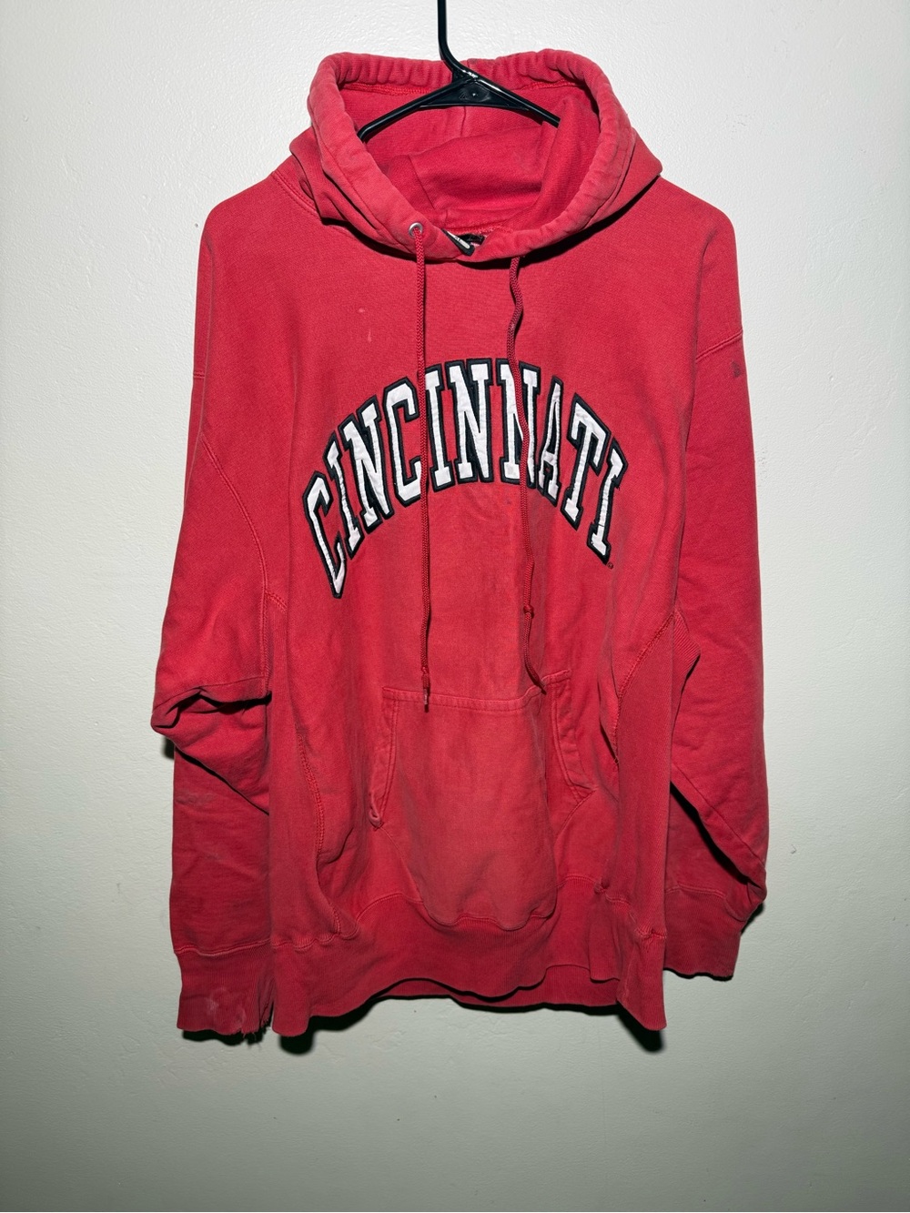 Steve & Barry's Red Pullover Hoodie with Label Detail